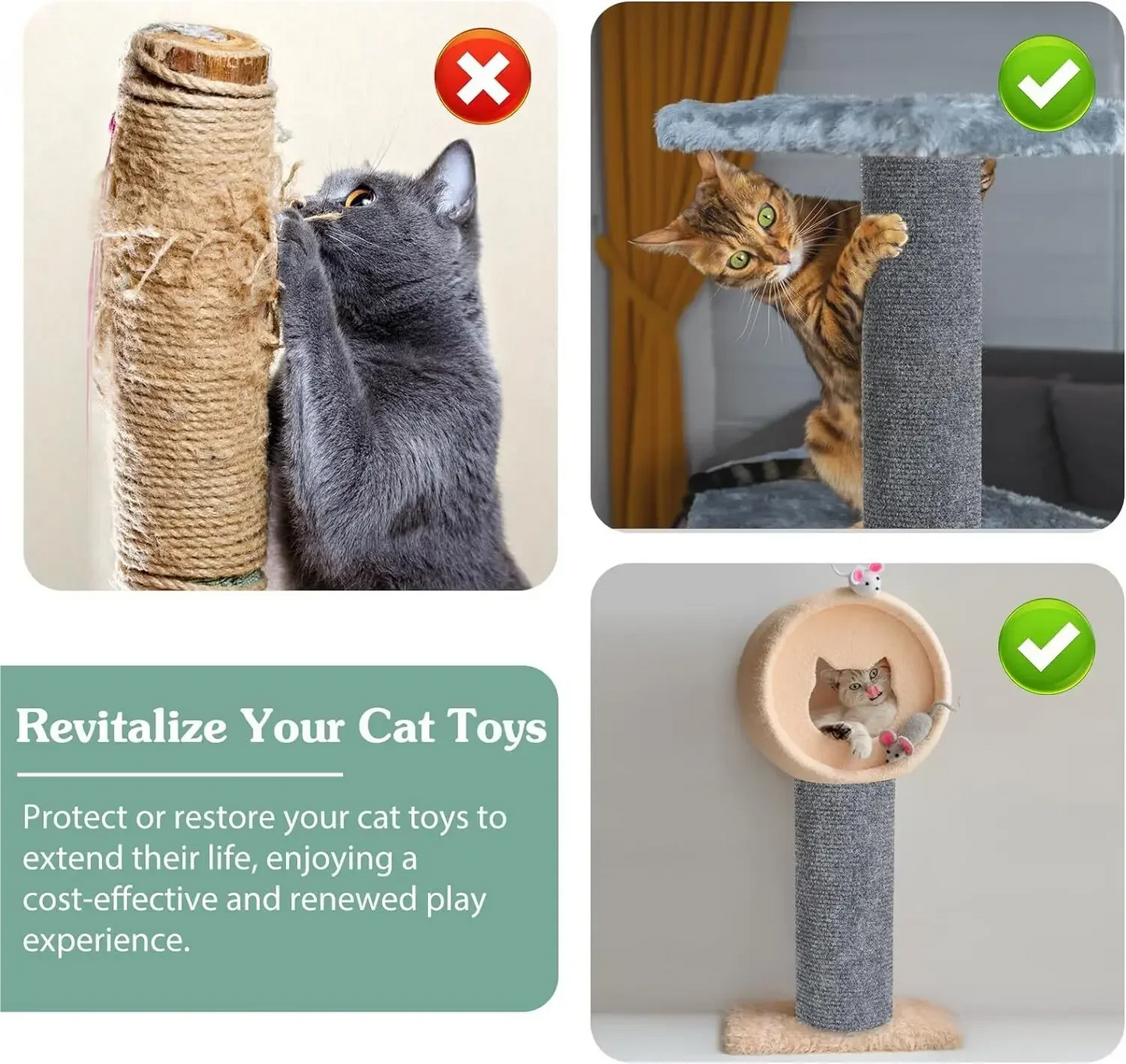 Protect furniture while satisfying your cat’s scratching instincts.