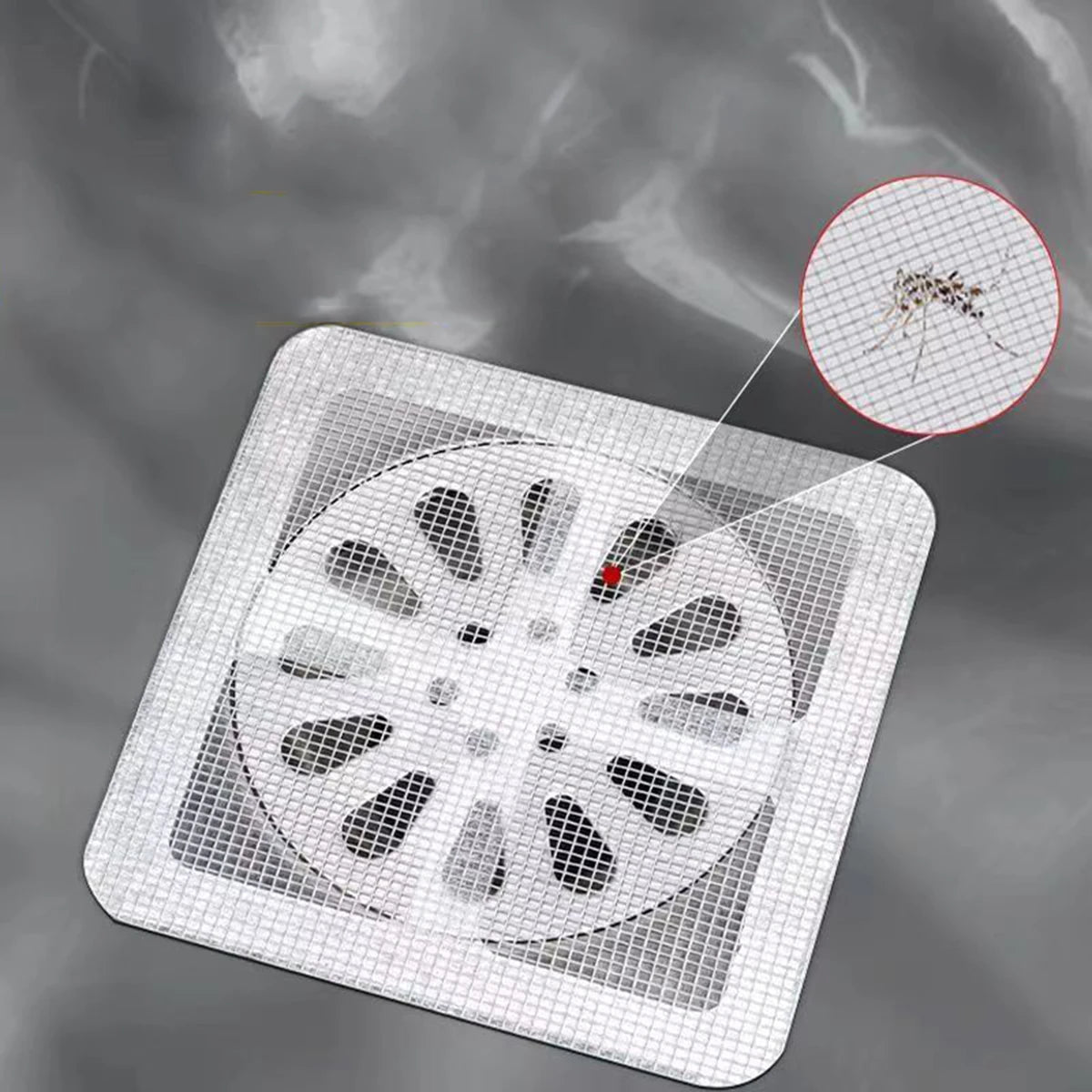 Disposable shower drain hair catcher with a self-adhesive design to prevent clogging and keep drains clean.