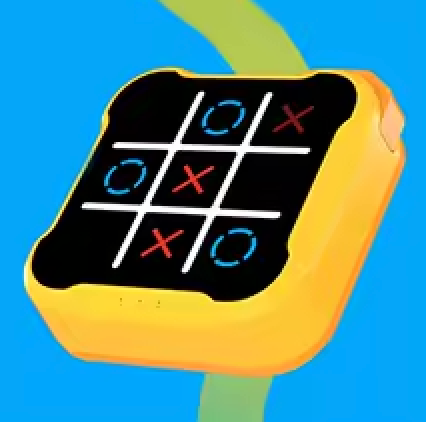 Interactive electronic Tic-Tac-Toe board game with digital display and sound effects for fun gameplay