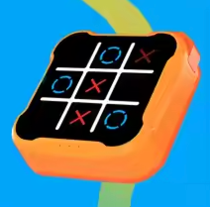 Interactive electronic Tic-Tac-Toe board game with digital display and sound effects for fun gameplay