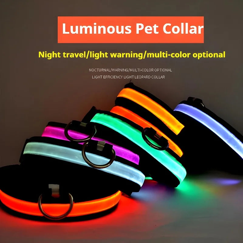 Keep your pet visible at night with this LED safety collar.