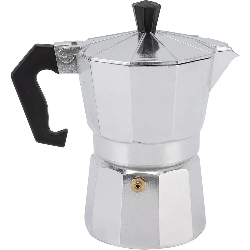 Classic Italian Moka pot for brewing rich and authentic espresso-style coffee at home