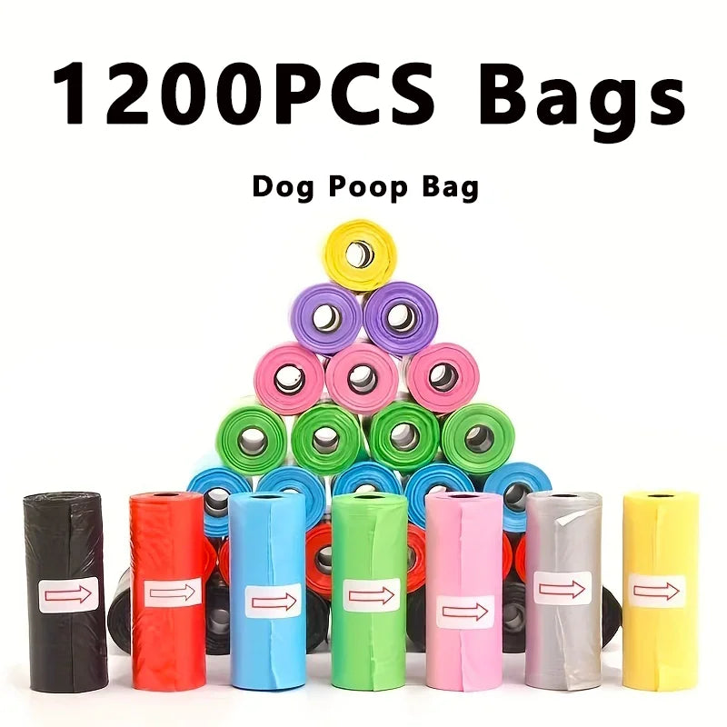 A pack of 1200 durable, leak-proof pet waste bags designed for hassle-free and hygienic dog waste disposal.