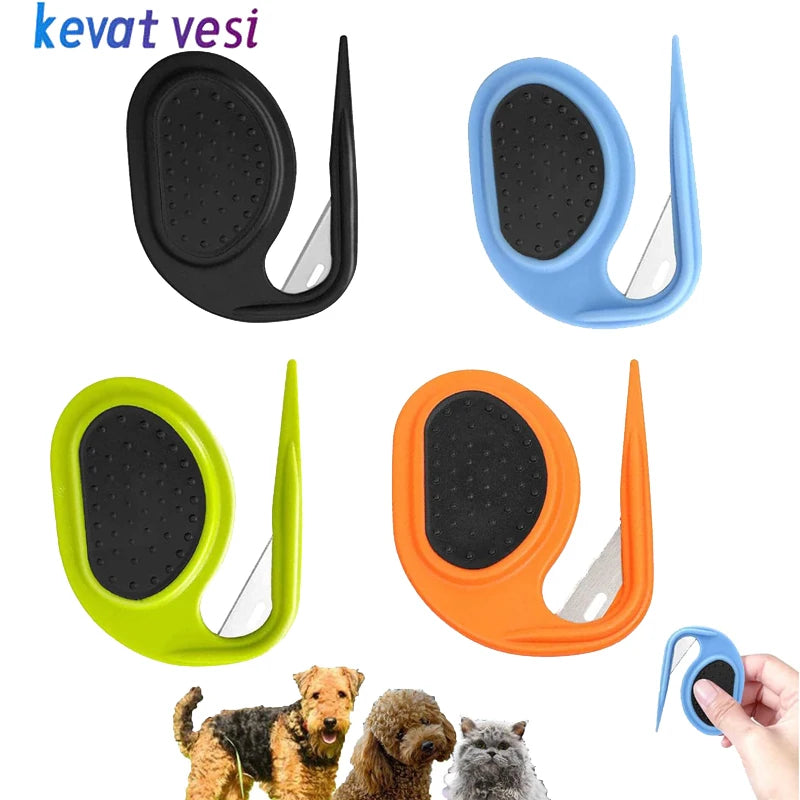 Durable pet comb with fine and wide teeth for detangling and grooming cats and dogs.