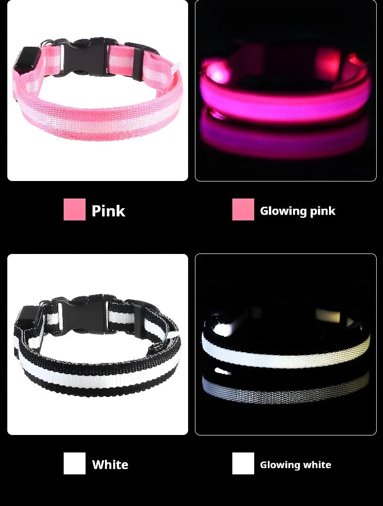 Keep your pet visible at night with this LED safety collar.