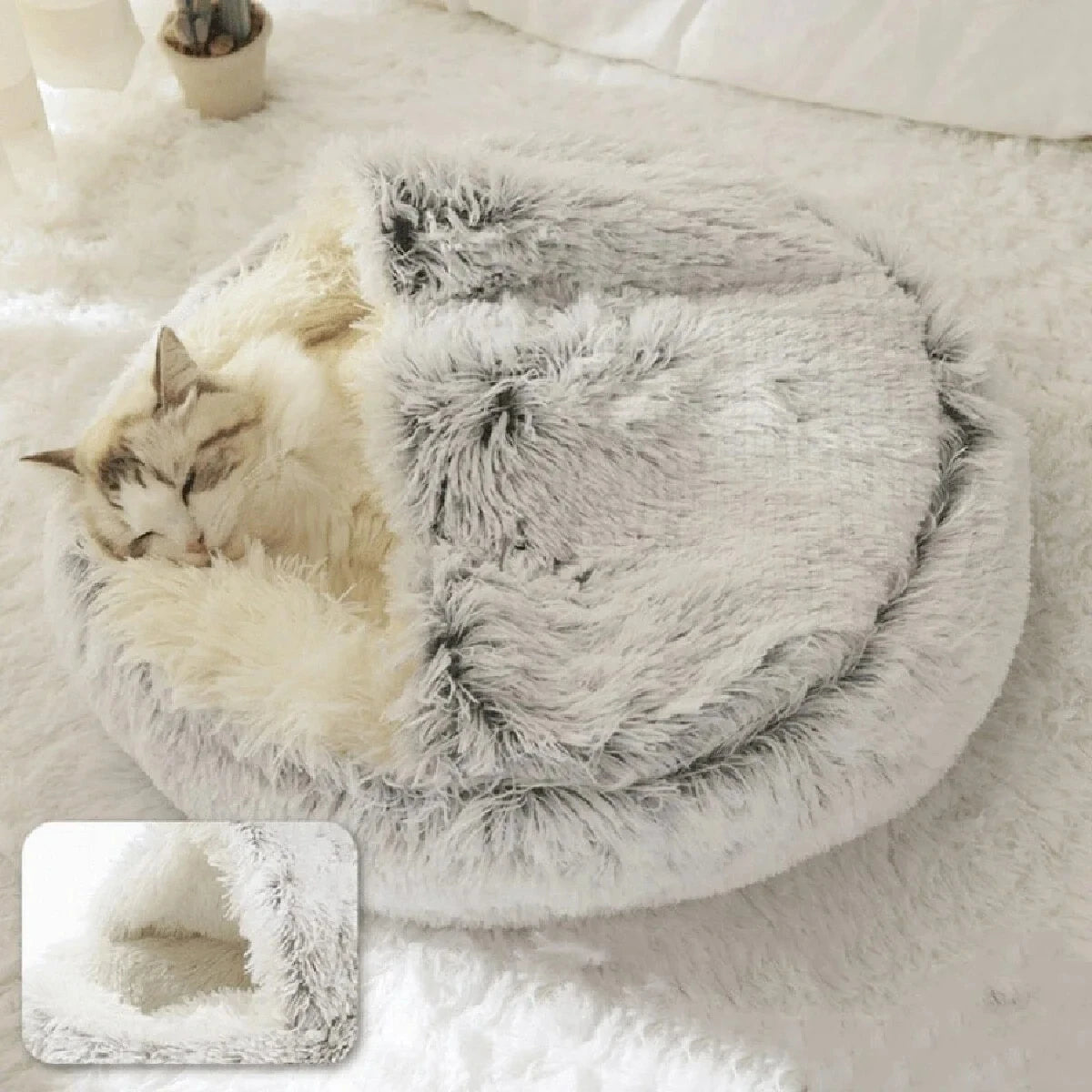 CozyNest – Soft Plush Pet Bed with Cover