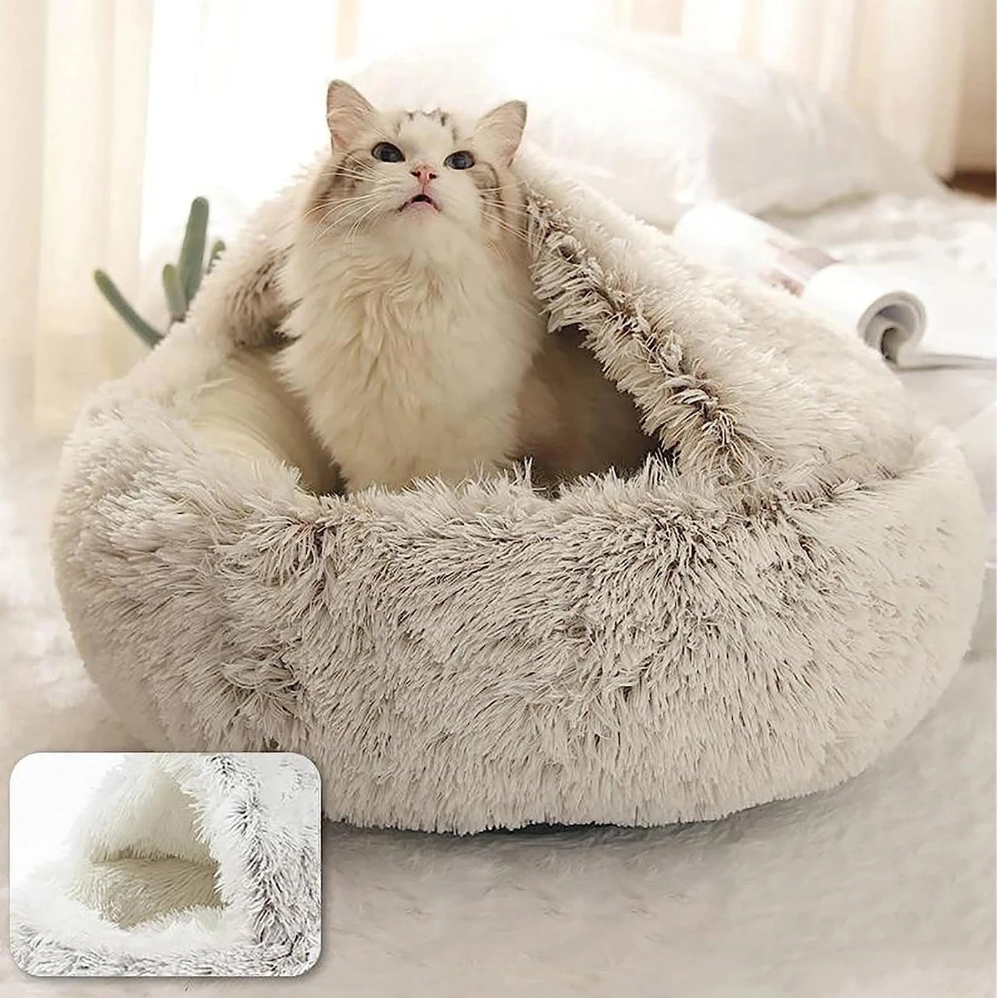 CozyNest – Soft Plush Pet Bed with Cover