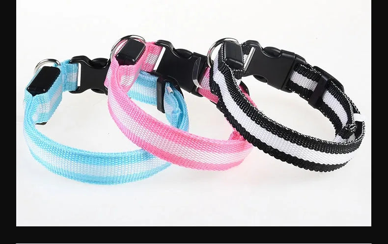 Keep your pet visible at night with this LED safety collar.