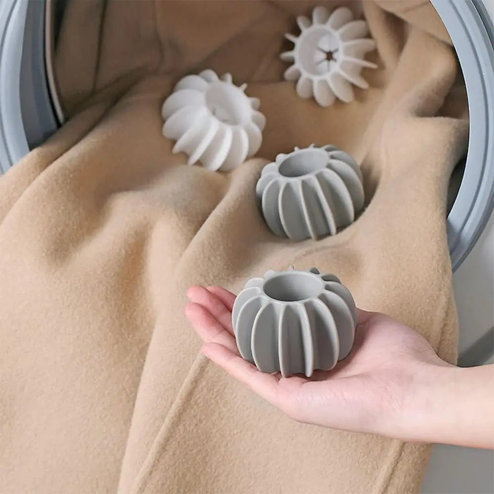 Remove pet hair from clothes effortlessly with these silicone laundry balls.