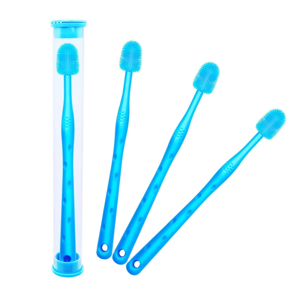 Ultra-soft pet toothbrush for gentle and effective dental care, ideal for dogs and cats.