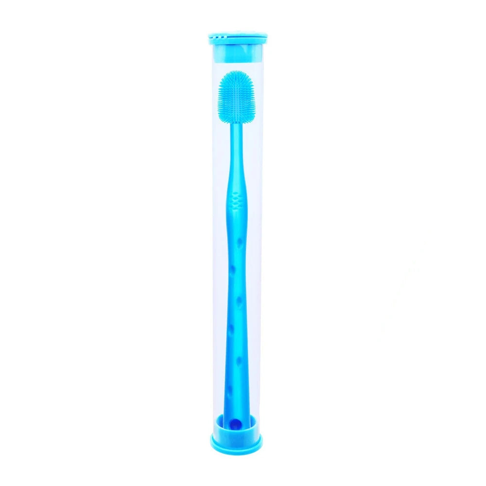 Ultra-soft pet toothbrush for gentle and effective dental care, ideal for dogs and cats.