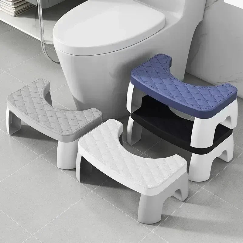 Ergonomic toilet squat stool designed to improve posture and promote healthy digestion.