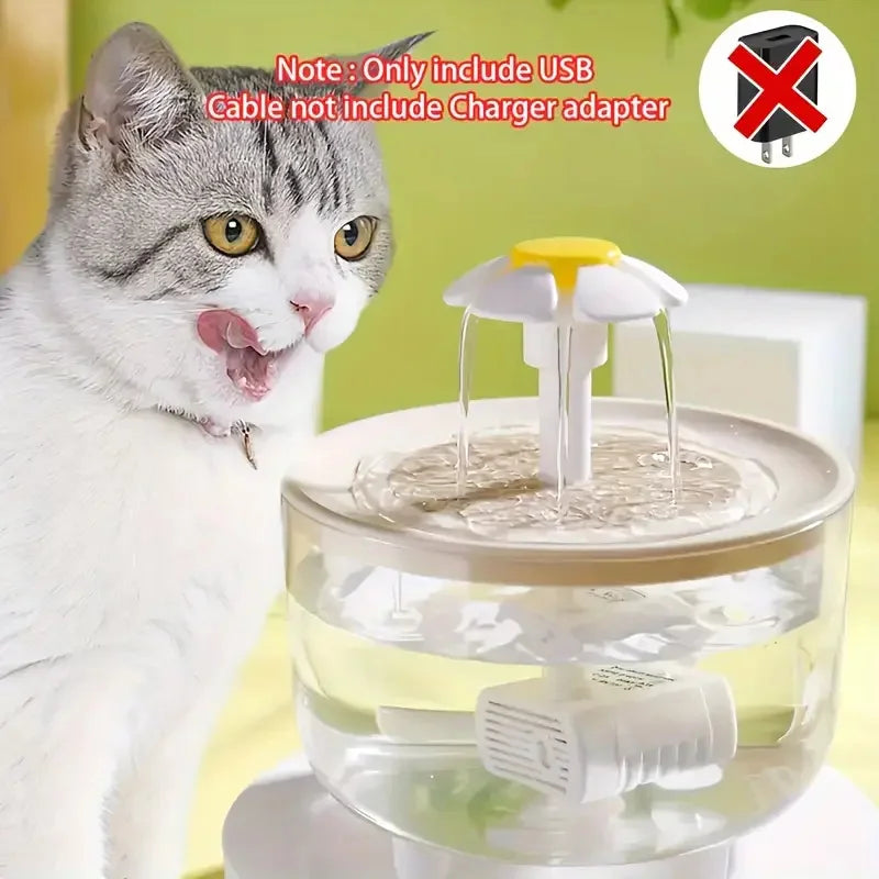 Whisper-Quiet Automatic Pet Water Fountain – Ensure fresh, flowing water for your pets. Crafted from food-grade PP material with low-voltage operation for safety and silent hydration