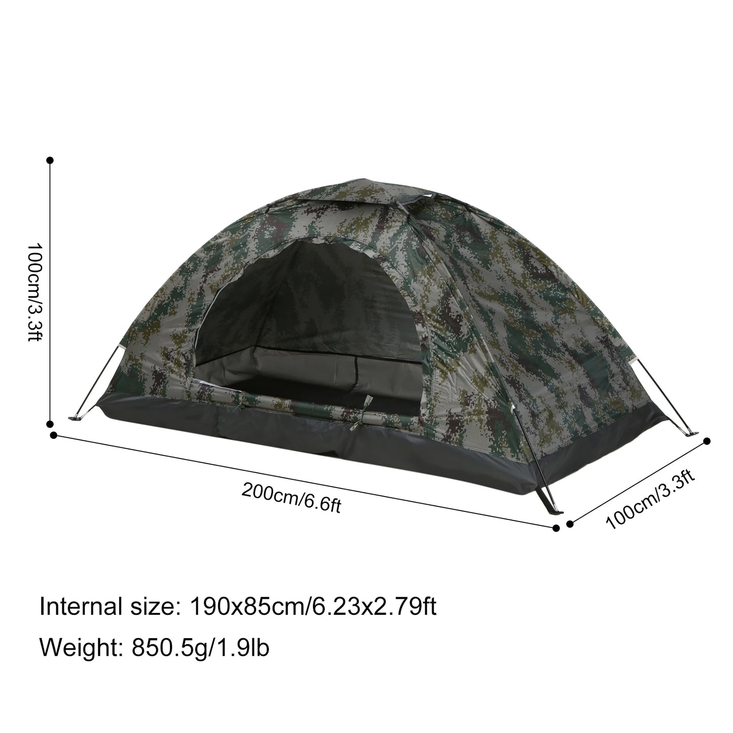 Tomshoo ultralight camping tent for 1-2 people, featuring waterproof fabric and compact portability for outdoor adventures.