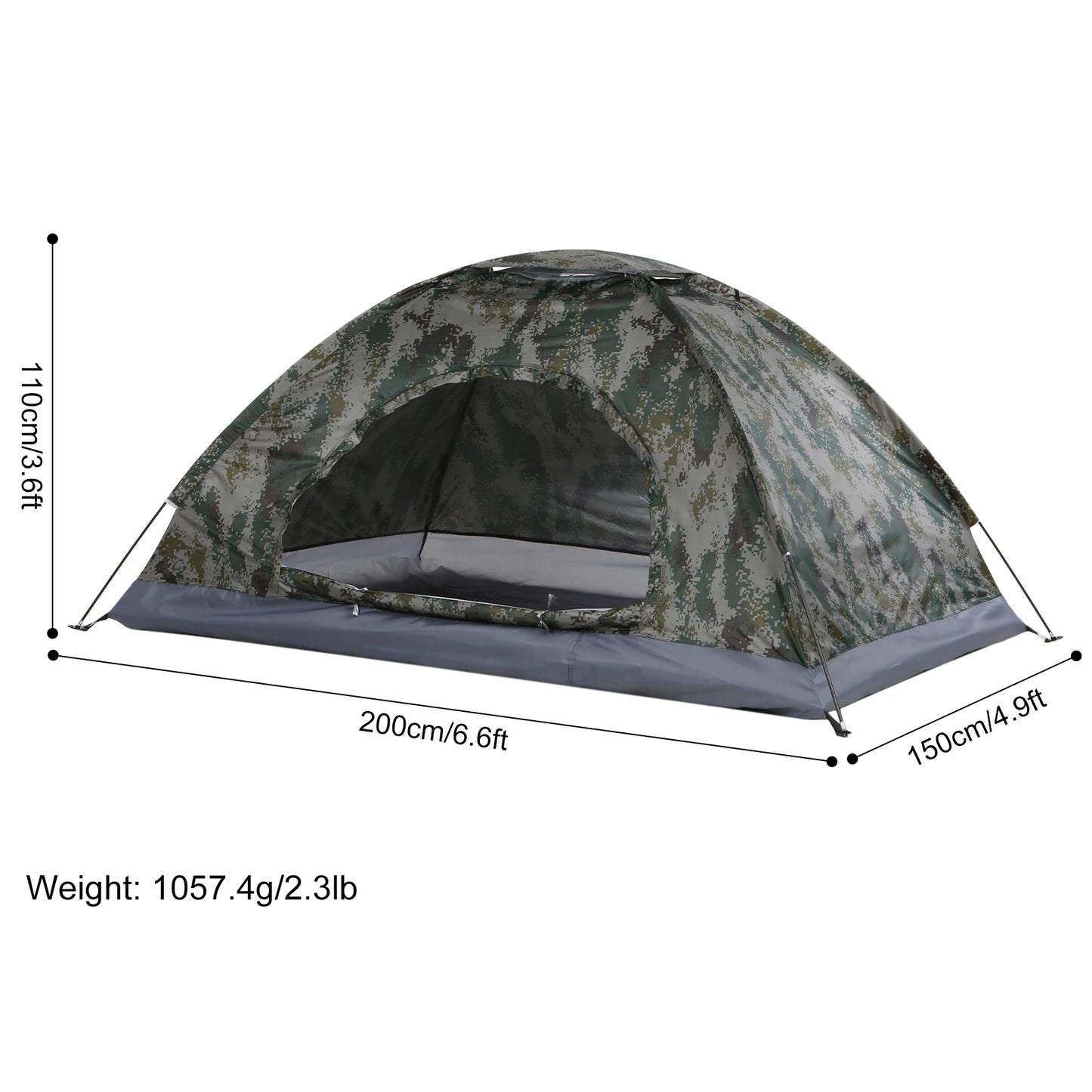 Tomshoo ultralight camping tent for 1-2 people, featuring waterproof fabric and compact portability for outdoor adventures.